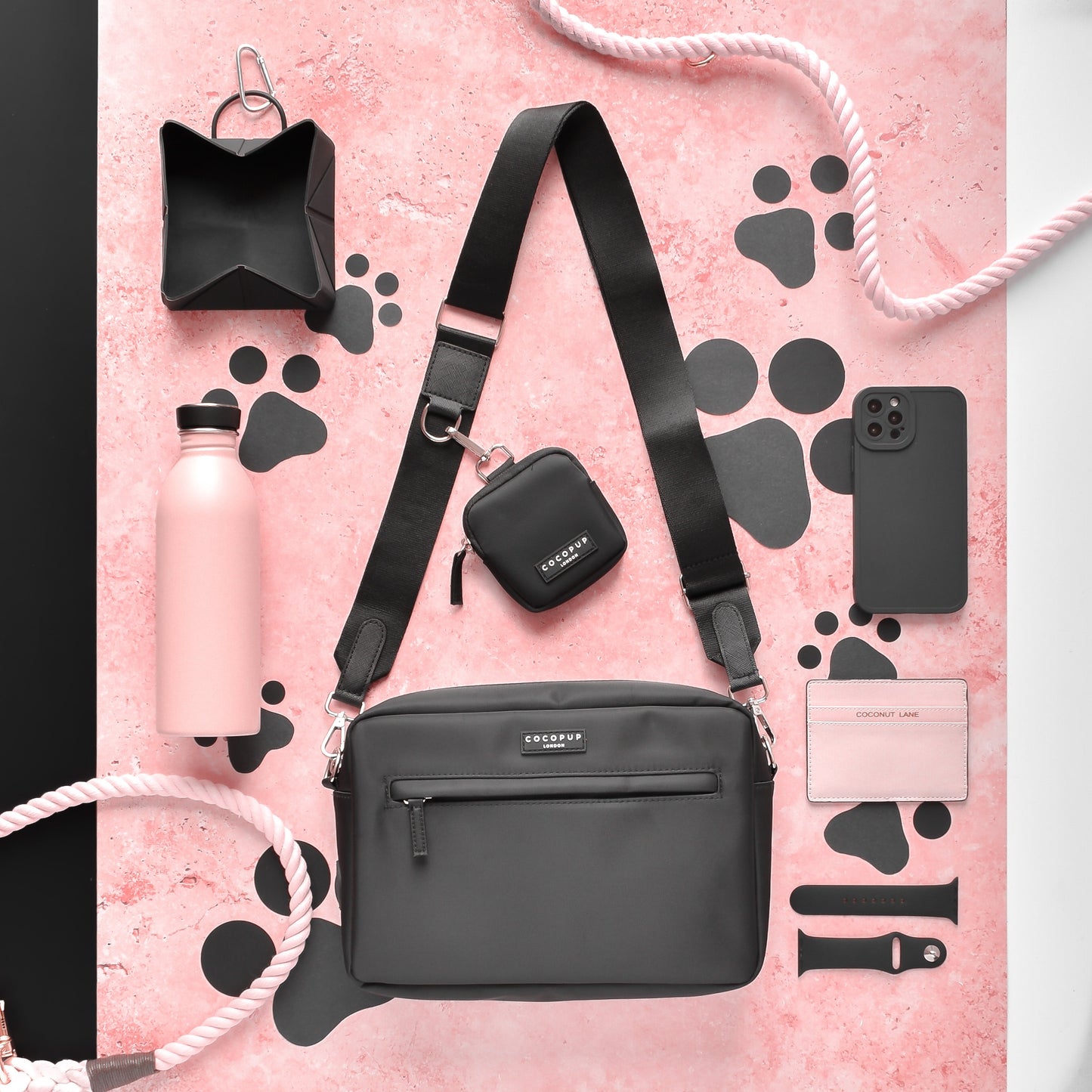 Large Dog Walking Bag - Black